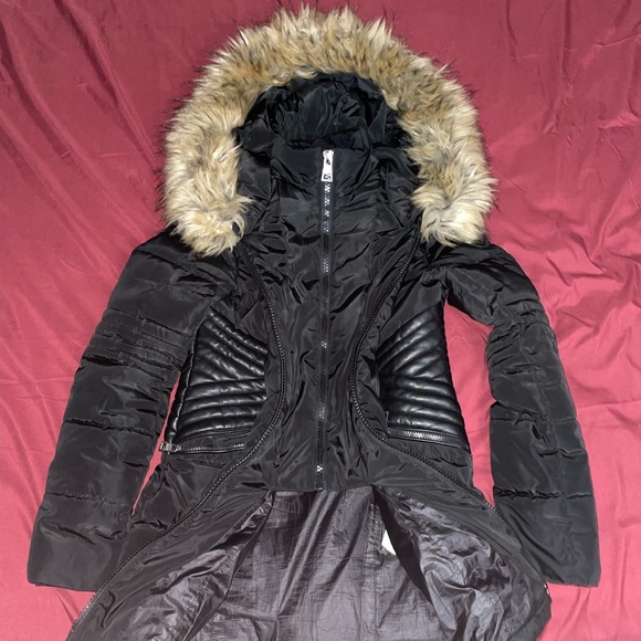 Point Zero Parka Jacket Women’s Extra Small Size Black Colour Long Warm - Picture 3 of 7